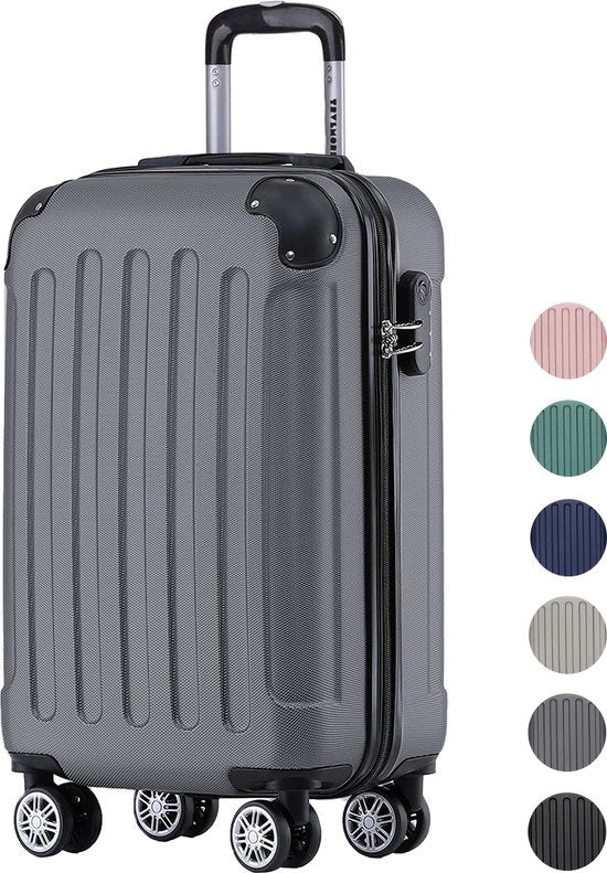 TRVLMORE Handbagage Koffer met Wielen - Cijferslot - 54x36x20cm - 38L - Donkergrijs