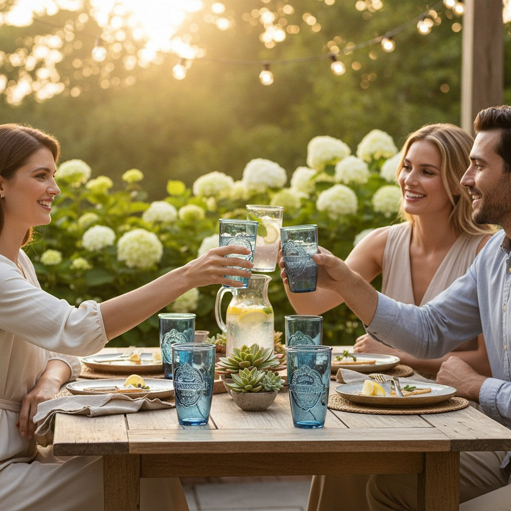 Dexam Sintra drinkglazen - set van 6 - inktblauw
