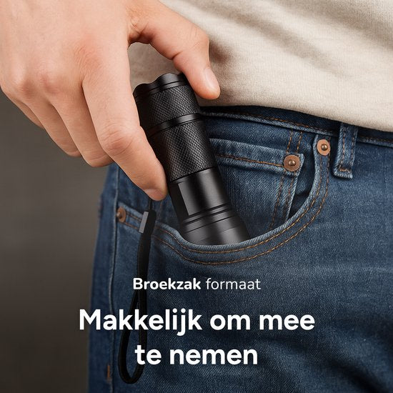 Zaklamp LED oplaadbaar - 2 stuks - incl batterijen - Voor kinderen en volwassenen - Waterdicht - Mini Militaire zaklampen - Proskill