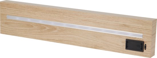 Trends4you-wandplank-met LED verlichting- batterij- naturel