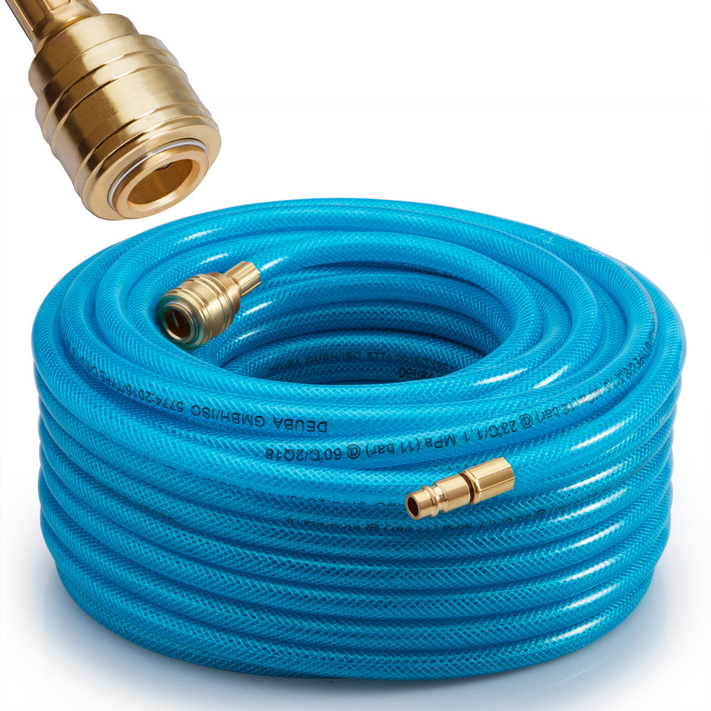 Deuba Persluchtslang 30m 15bar – Snelkoppeling 1/4-Aansluiting - Pvc
