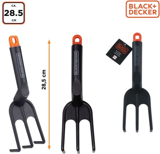 BLACK+DECKER Handhark - Ergonomische Handgreep - Stevig en Flexibel - Zwart