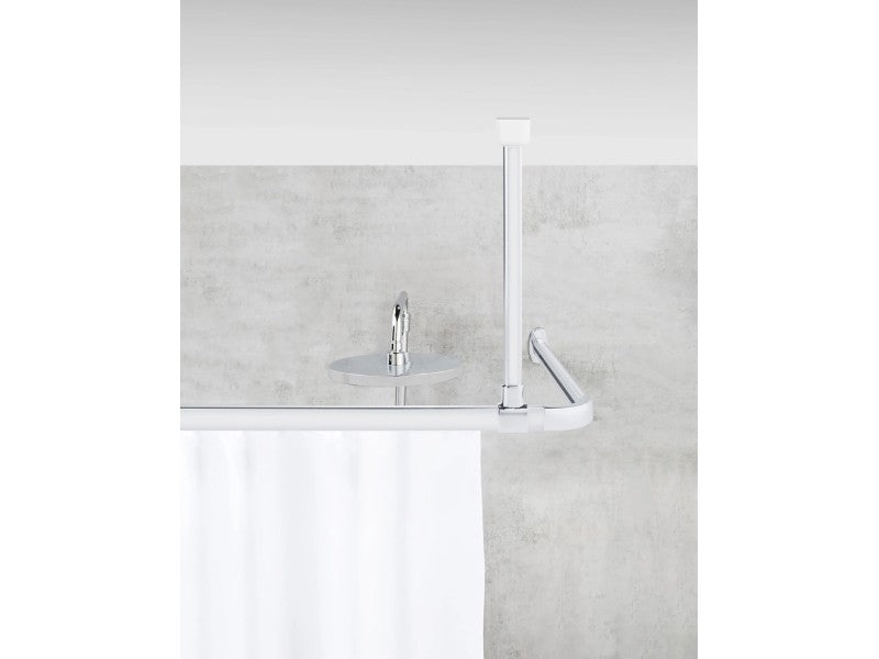 WENKO Era Deckensteun Chroom - 57 cm - Voor Douchegordijnrails