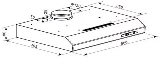Privileg Afzuigkap »SY-6010BP-P1-C83-L41-600«