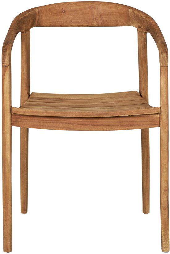 House Nordic Eetkamerstoel Otero – Teakhout – Scandinavisch Design – Met Armleuningen – Naturel – 1 Stuk