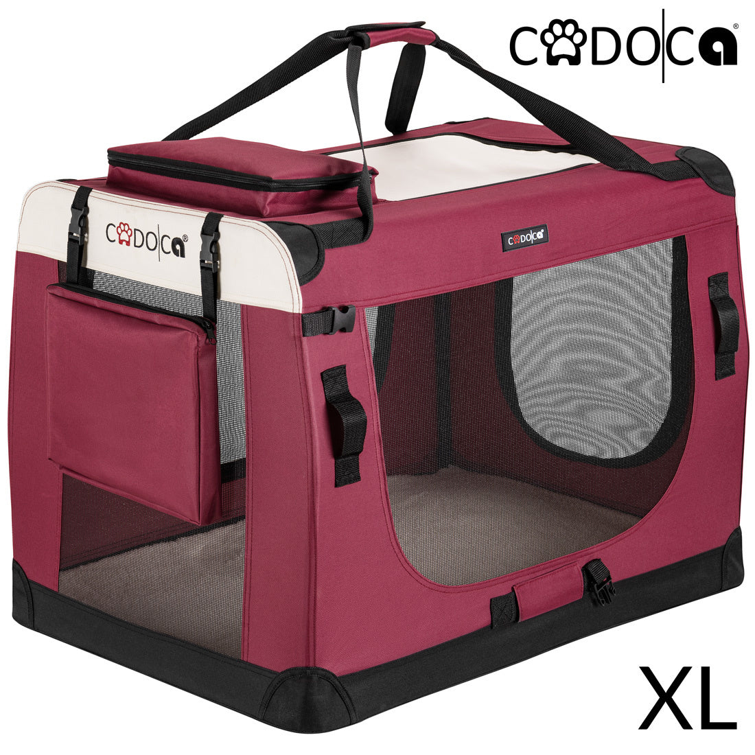 Cadoca Honden & Katten Reismand XL - 81x56x58cm - Donker Rood