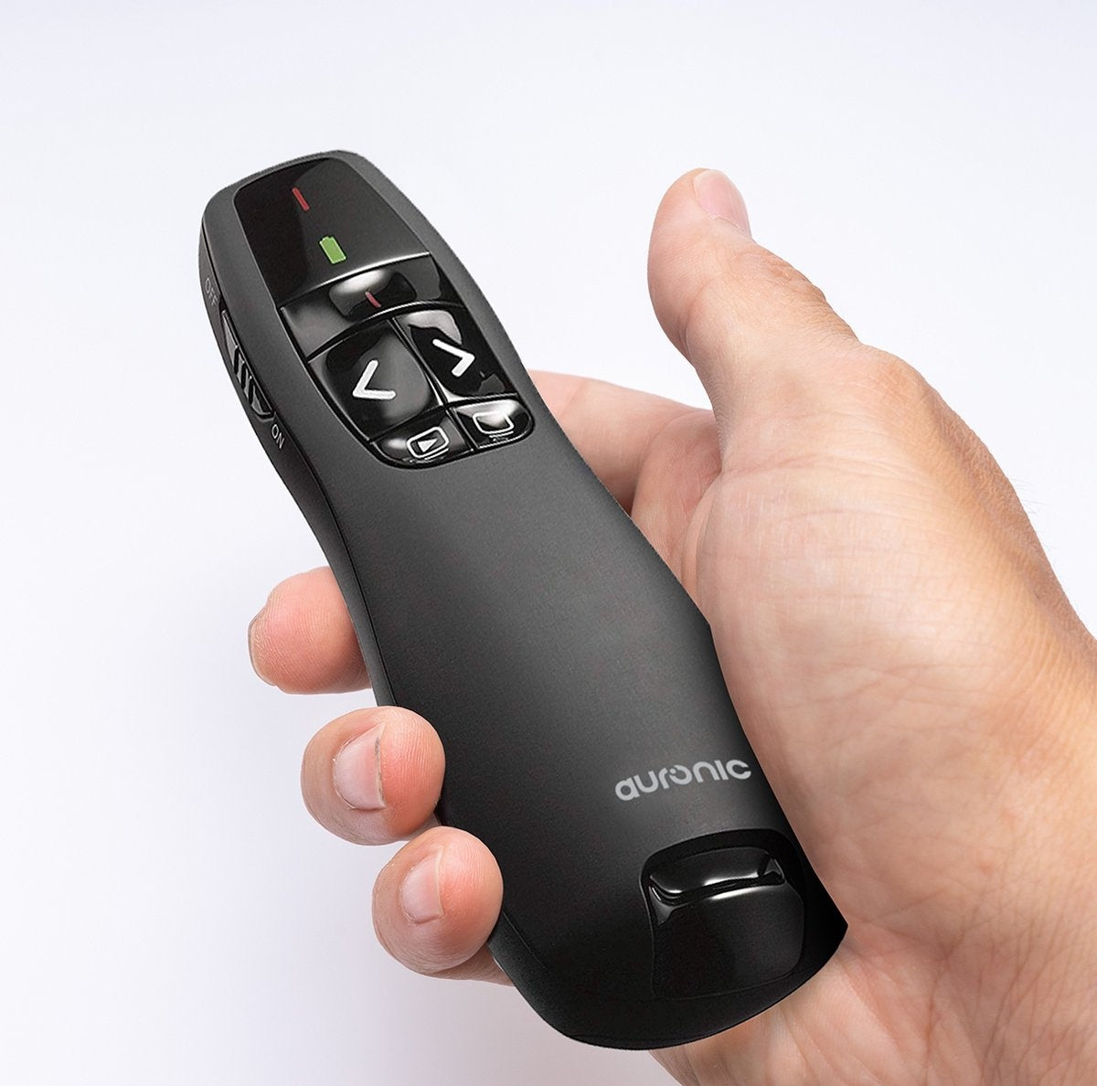Auronic Presenter - Draadloos - Laser Pointer - Presentatie Klikker - 20 Meter - Incl. Hoes - Zwart