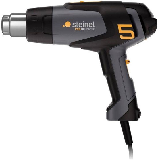 Steinel Heteluchtpistool HM 2120 E - 2200W - Verfafbrander - Temperatuur instelbaar van 80-630°C - Luchtvolume instelbaar van 150-500l/min - incl. koffer en diverse mondstukken