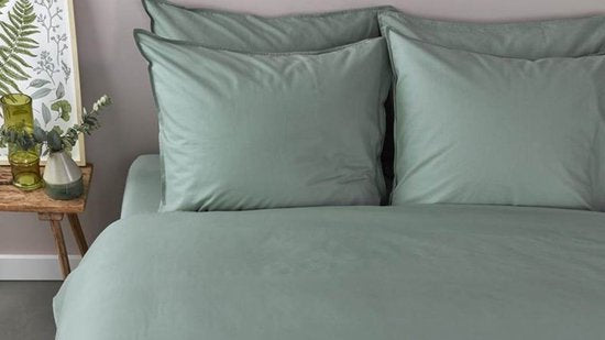 Ambiante Bamboo Uni dekbedovertrek - Lits-Jumeaux - 240x200/220 cm - Groen