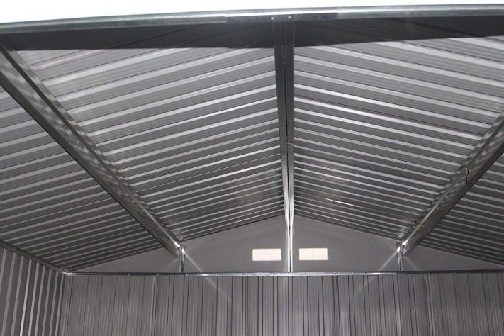 Tuinhuisje metalen fundering - Donkergrijs - 213 x 127 x 185 cm