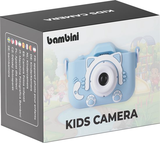 Bambini Kindercamera - Digitale Kindercamera - Kinder camera - Digitale camera - Fototoestel voor kinderen - 1080P HD - Blauw