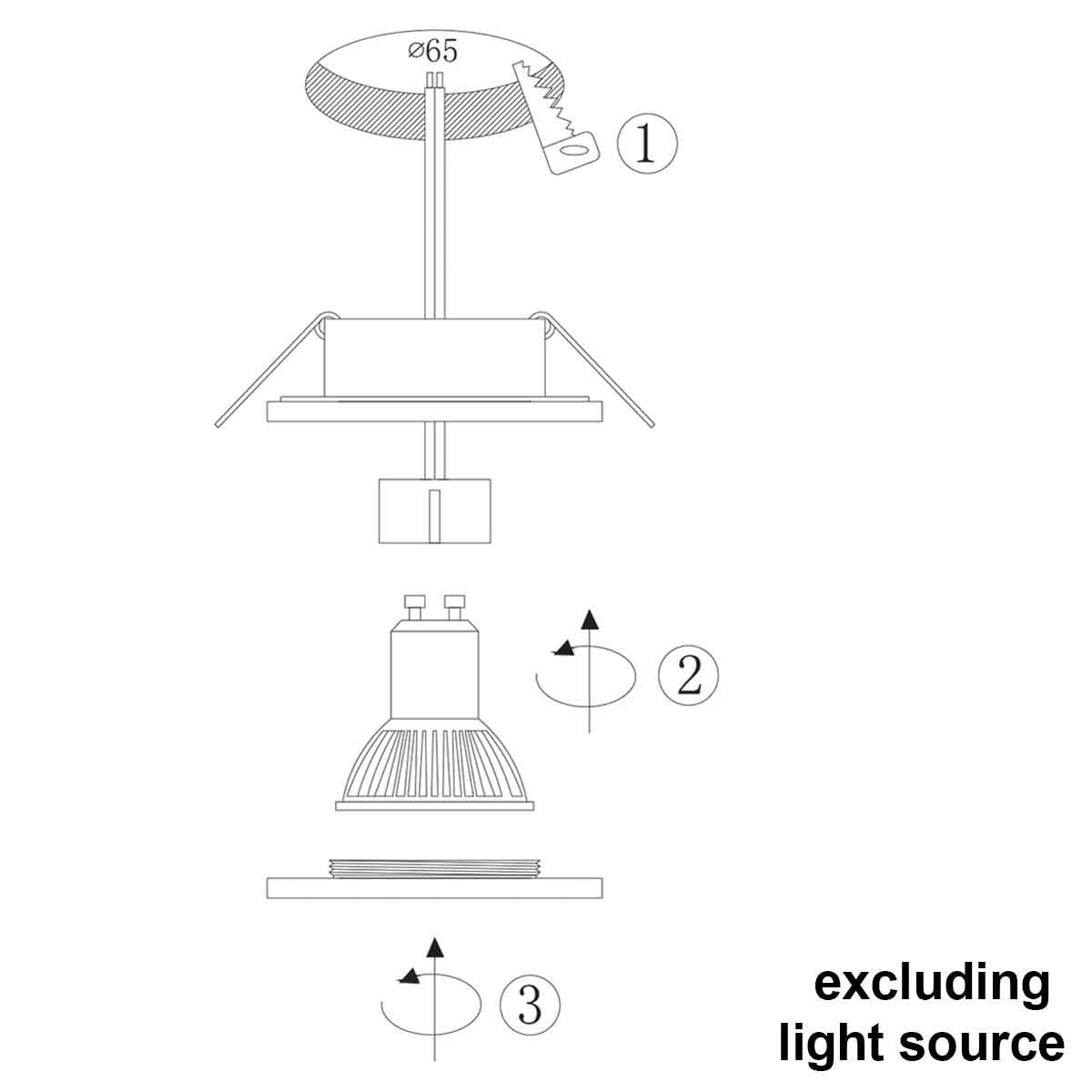 Inbouwspot Pelite Spot 2488ST Staal Ø10 | Kantelbaar | IP44 | Steinhauer