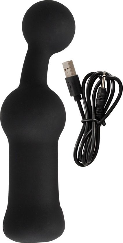 Black Velvets Prostaat Vibrator met Dubbele Motoren - Met balvormige Top - 10 Vibratiestanden en Oplaadbaar - 19 cm