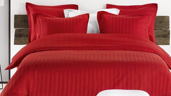 De Witte Lietaer Dekbedovertrek Katoen Satijn Zygo - Hotelmaat - 260 x 240 cm - Rood