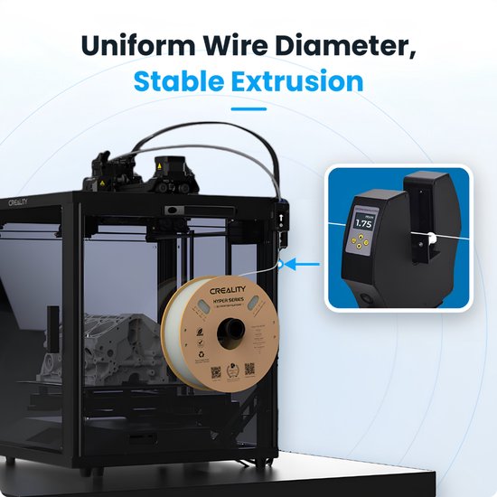 Creality Hyper PLA 3D-Printer Filament 1,75 mm - Universeel - 1 kg - Snel Printen tot 600 mm/s - Klitvrij Gewikkeld - Beige