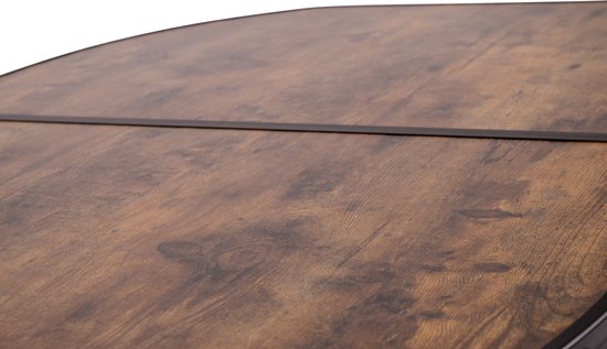 Bo-Camp - Industrial - Tafel - Melrose - Ovaal - Koffermodel - 120x80 cm