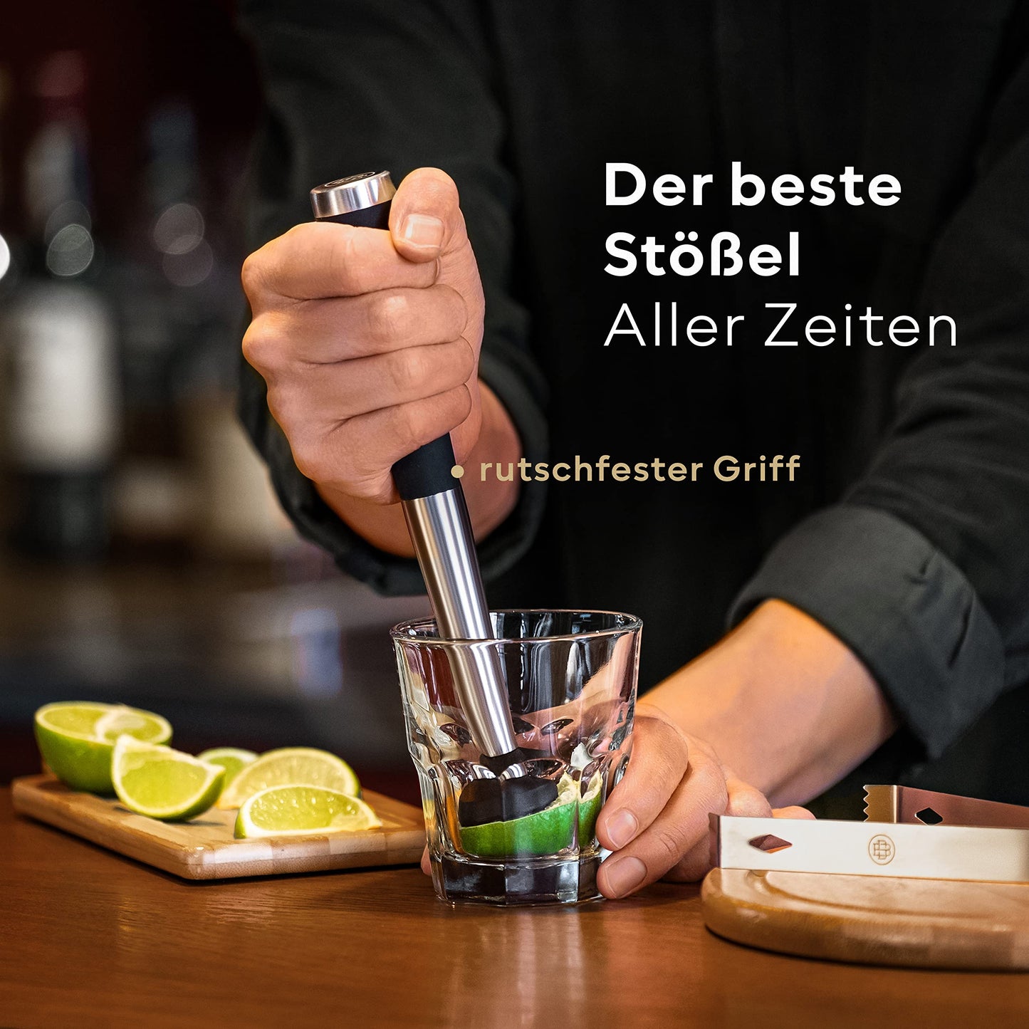 BarDeluxe Professioneel cocktail set - 12 delig - 750 ml shaker - 304 RVS - zilver