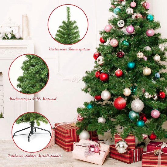 Coast Kunstkerstboom Groen – 130 x 225 cm – 1346 Takpunten met Metalen Standaard