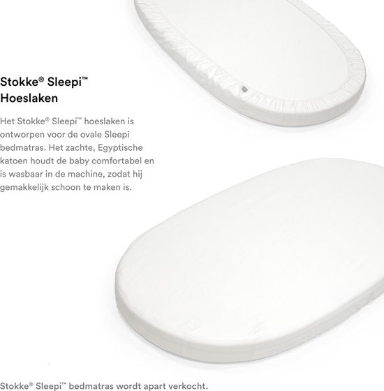 Stokke® Sleepi™ Ledikant Hoeslaken V3 - White