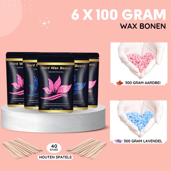 VAIVE Professionele Wax Apparaat - Wax Beans Verwarmer - Ontharing set - Heater - Inclusief Hard Wax Bonen en Spatels