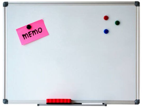 Whiteboard magnetisch 45 x 60 cm met pennengoot