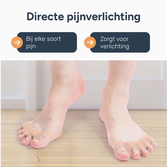 Alyze Teenspreider Siliconen - 2 Stuks - Hallux Valgus Corrector - Teenbeschermer - Tenenspreiders - Teencorrector - Hamerteen Brace - Persoonlijke Verzorging
