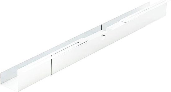 BRASQ Verstelbare Kabelgoot Wit - Kabel Organiser - Kabelgoot bureau - Kabelhouder - Kabelmanagement - Universeel