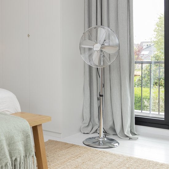 Statiefventilator 40 cm – Metalen Behuizing – 3 Snelheden – 85° Oscillatie – Tristar VE‑5951