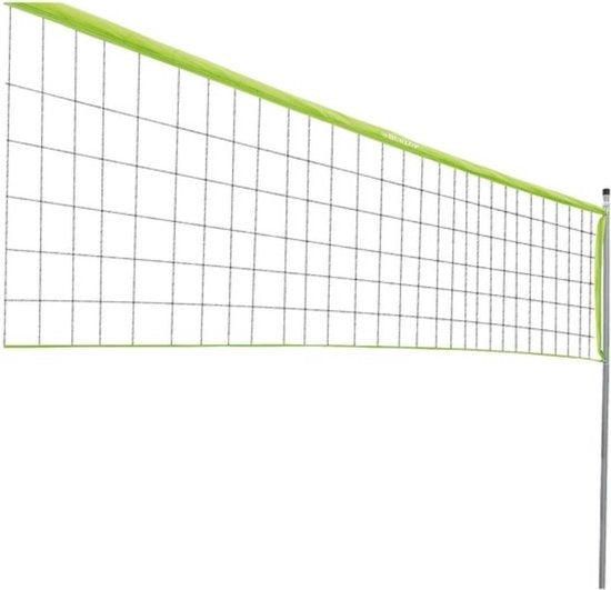 Dunlop Sportnet 609 x 220 CM - Volleybalnet - Tennisnet - Badmintonnet - Complete Set met Stokken, Net, Grondpinnen en Spanner Touwen - Multifunctioneel Inzetbaar - Groen/Zwart