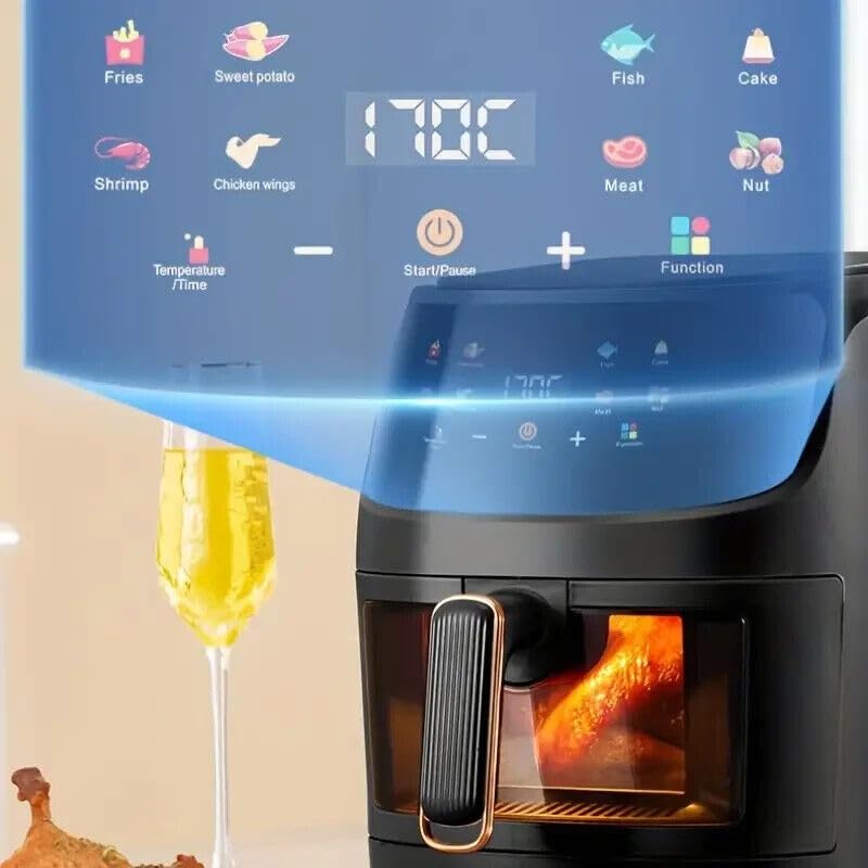 Airfryer XXL - Heteluchtfriteuse - 6L - 240W - 280 x 26 x 32 cm - Zwart