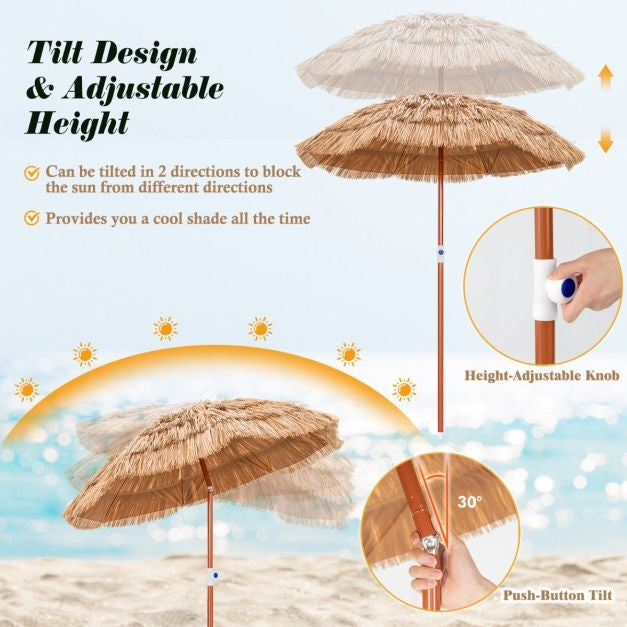 Coast Parasol - Kantelbaar - Hawaï - Ø155cm - Bruin
