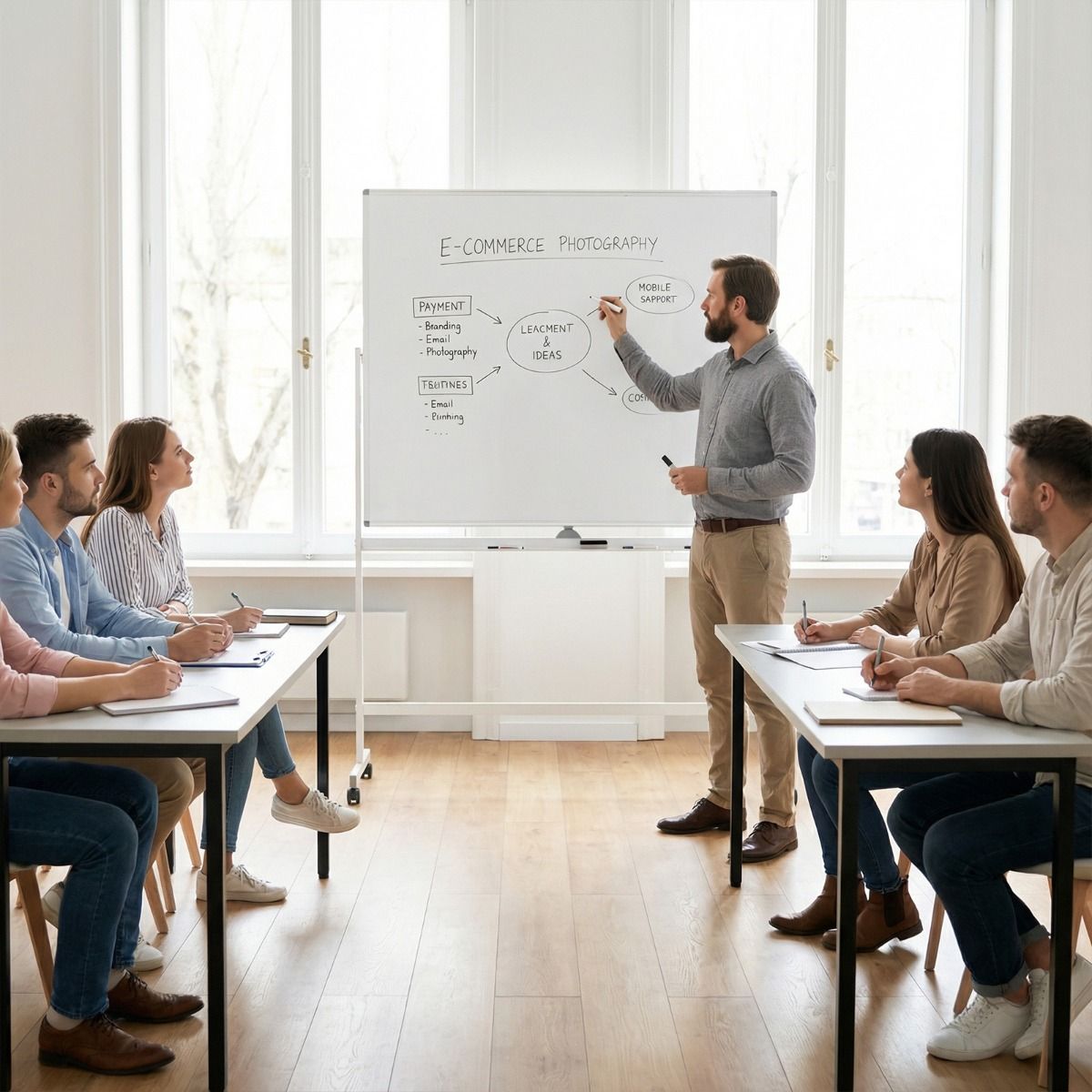 Coast Mobiel Whiteboard - Dubbelzijdig magnetisch bord - Verstelbare hoogte - Met wieltjes - Wit 150 x 120 cm