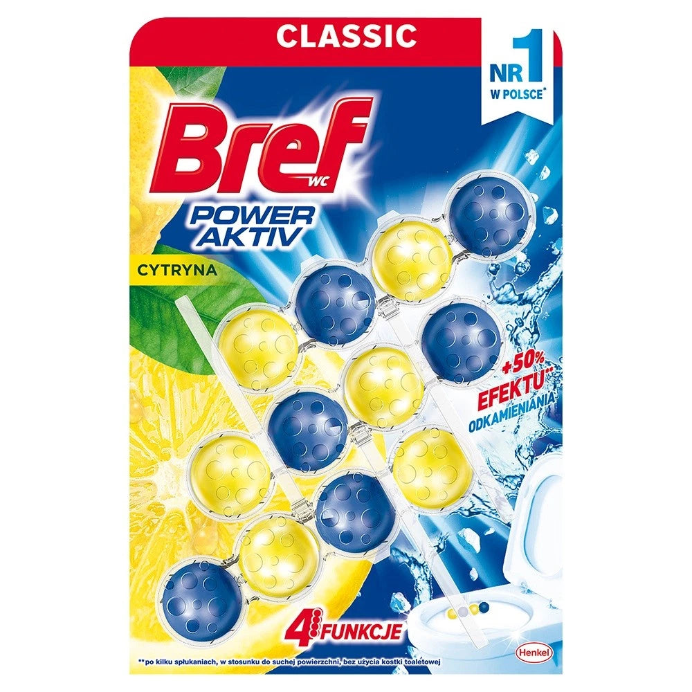 Bref Power Aktiv Toiletblok Citroen 3x40 g – Fris & Reinigend