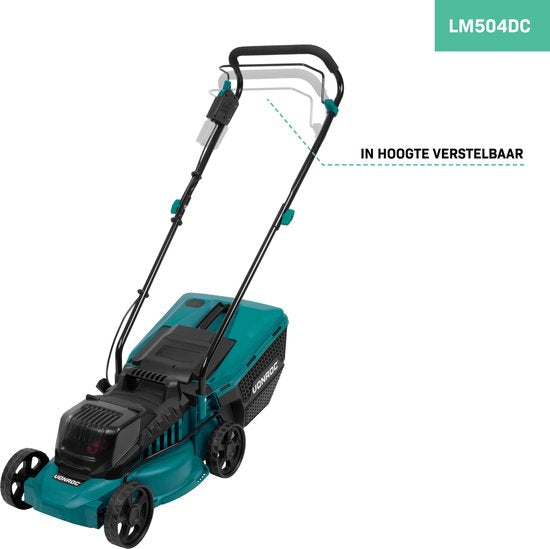 VONROC Accu Grasmaaier 40V – Brushless Motor – 33 cm Maaibreedte – Zonder accu & lader - 30L Opvangbak – 79 x 41 x 104 cm – Groen