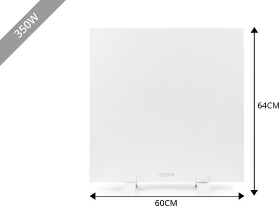 Vlectro - Slim infraroodverwarmingspaneel met instelbare timer - 350 W