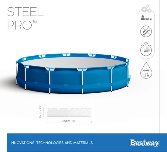Bestway Steel Pro Zwembad - Ø 305 x 76 cm