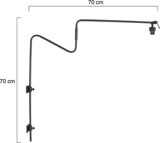 Anne Lighting wandlamp Linstrøm - zwart - metaal - 3404ZW