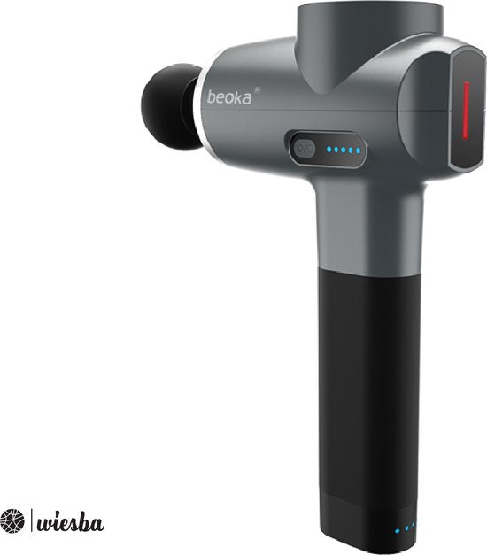 Beoka ® S6 Massage Gun PRO - Professioneel Massage Pistool - Sport en Relax Massage Apparaat - Zwart Massagepistool - Inclusief Koffer - Wiesba