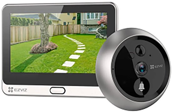 EZVIZ DP2 2K – Video Deurbel met 4.3” Touchscreen – 2K Video, 166° Groothoek, PIR Detectie & Nachtzicht – Tweeweg Audio – MicroSD