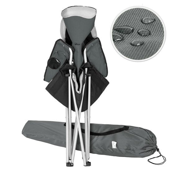 Tectake Stoel Basic Campingstoel - Opklapbaar - Grijs/Zwart