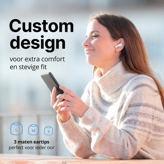 Unitone Go Draadloze Oordopjes - Bluetooth Oortjes - Earpods - Geschikt voor Apple & Android - Wit