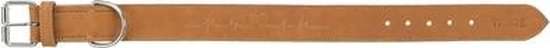 Trixie - Rustieke Lederen Halsband Hartslag - Bruin - 55-65x4 cm