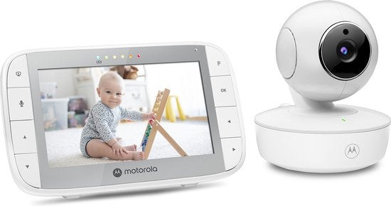 Motorola Nursery Babyfoon met Camera - VM55 - 5-inch Kleurendisplay - Draadloos - Infrarood Nachtzicht - Kantelende Camera - Terugspreekfunctie