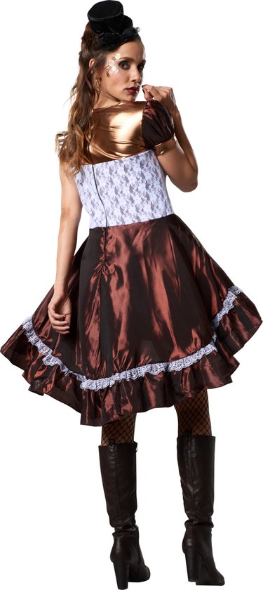Dressforfun Steampunk lady S - verkleedkleding kostuum halloween verkleden feestkleding carnavalskleding carnaval feestkledij partykleding - 302300
