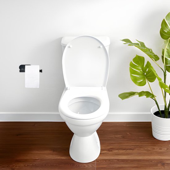 WC Rolhouder Inclusief Handdoekhaak - Toiletrolhouder - WC Papier Houder - WC Rol Houder RVS - Mat Zwart - Inclusief Montageset - Coopley