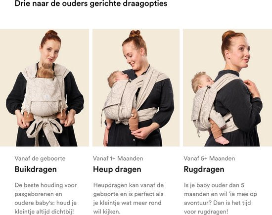Stokke Limas draagzak, zwart - Versie 2023 (OCS) - Draagzak voor pasgeborenen met halve gesp - Drie draagopties - Veilig vanaf de geboorte, tot 15 kg