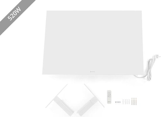 Vlectro - Slim infraroodverwarmingspaneel met instelbare timer - 520 W