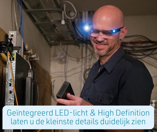 Zoom Magix LED | Geïntegreerd LED-licht en 160% vergroting | Polycarbonaat lenzen | Mighty Sight | duurzaam montuur - krasbestendige bril - veilig en comfortabel | Unisex design