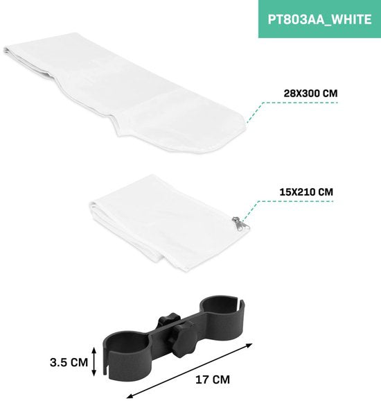 VONROC Partytent Koppelsysteem – Voor Premium Partytent PT501XX - Wit