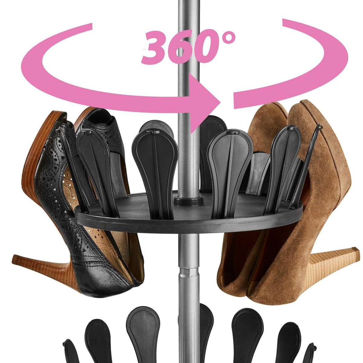tectake® - schoenencarrousel - voor 96 schoenen - 402645